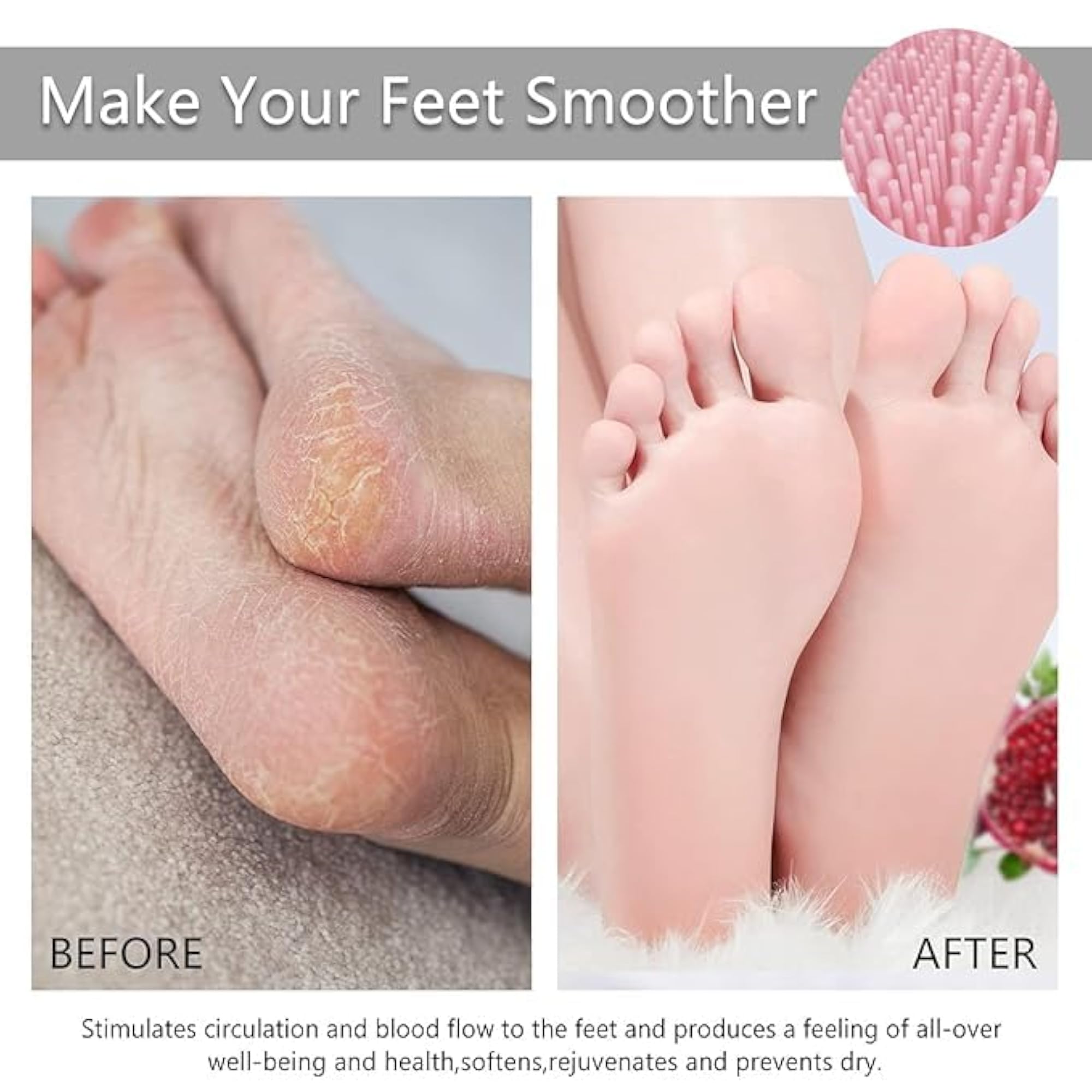 Shower Foot Massager Scrubber, XL Size Mat